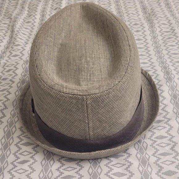 Calvin Klein gray trilby fedora hat S\M - Picture 3 of 5